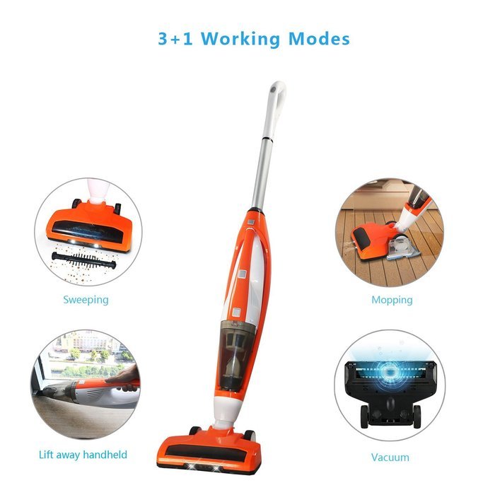 EVERTOP 3-in-1, 3+1 Lift-Away Cordless Rechargeable Powerful Suction Upright Vacuum Cleaner-Sweeping,Vacuuming... N24