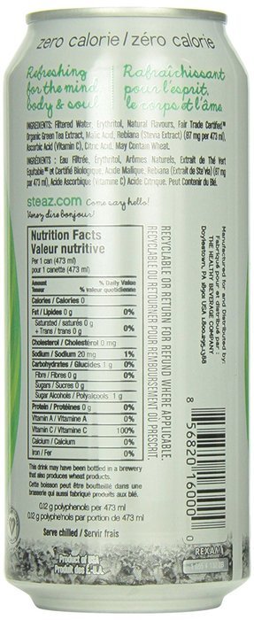 Steaz Zero Calorie Iced Teaz, Raspberry , 16-Ounce (Pack of 12) N5
