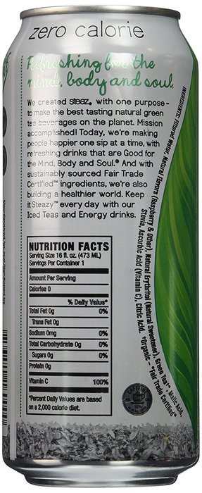 Steaz Zero Calorie Iced Teaz, Raspberry , 16-Ounce (Pack of 12) N6