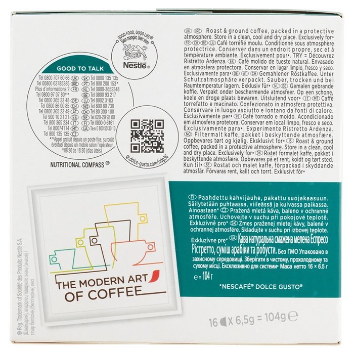 Nescaf&eacute; Dolce Gusto Espresso Ristretto, Pack of 3, 3 x 16 Capsules N3