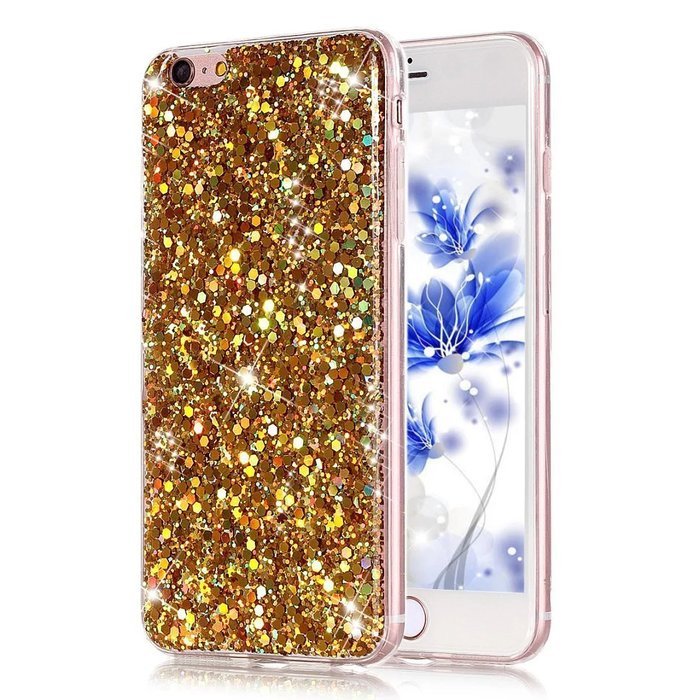iPhone 6S Plus Case,iPhone 6 / 6S Plus Bling Glitter TPU Case,PHEZEN Shiny Sparkling Glitter Hexagonal Star Flexible... N5
