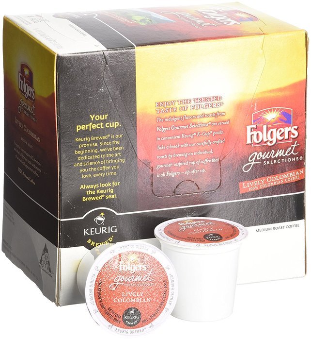 Folgers Gormet Selections K-Cup Lively Columbian Medium Roast 18 Count N4