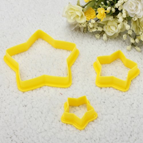 6pcs Star Shape Cake Cookie Cutter Baking Cheese Embossing Mold shopping N2