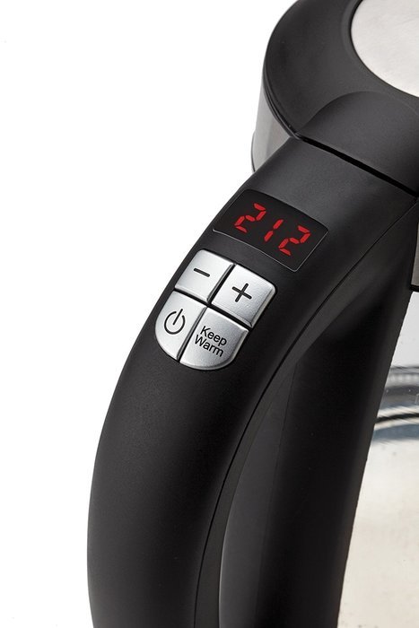 Aroma Housewares AWK-165DI 7 Cup Glass and Stainless Digital Kettle with Tea Infuser, 1.7 L, Clear N3