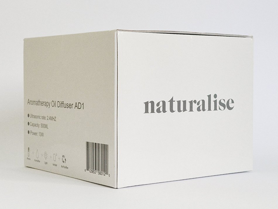 Naturalise 500 ml Aromatherapy Essential Oil Diffuser Ultrasonic Air Aroma Humidifier Ionizer 7 Color Light Waterless... N3