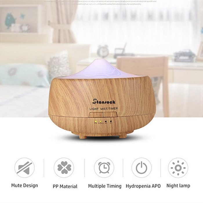 Aromatherapy Humidifier,Stansock Night Light Humidifier 250ml Essential Oil Diffuser Ultrasonic Cool Mist Whisper-Quite...