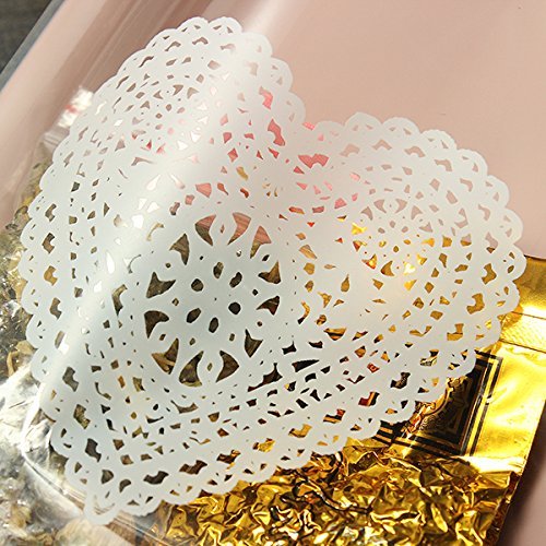 "10pcs Lace Heart Clear Cellophane Cookie Wedding Candy Party Bags" shopping N6
