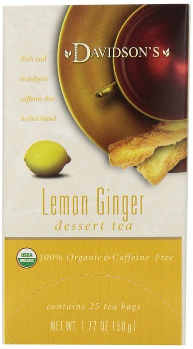 Davidson's Tea Dessert Tea/Lemon Ginger, 25 Count Tea Bag N3