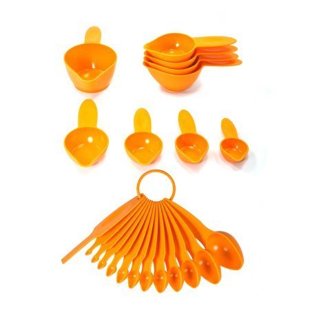 POURfect 22pc Tangerine Measuring Spoon & Cup Sets are the worlds largest assortment of sizes & worlds most accurate...