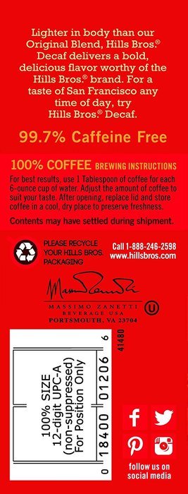 Hills Bros Coffee Original Blend Medium Roast Ground, 26 Ounce N20