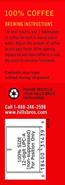 Hills Bros Coffee Original Blend Medium Roast Ground, 26 Ounce N21