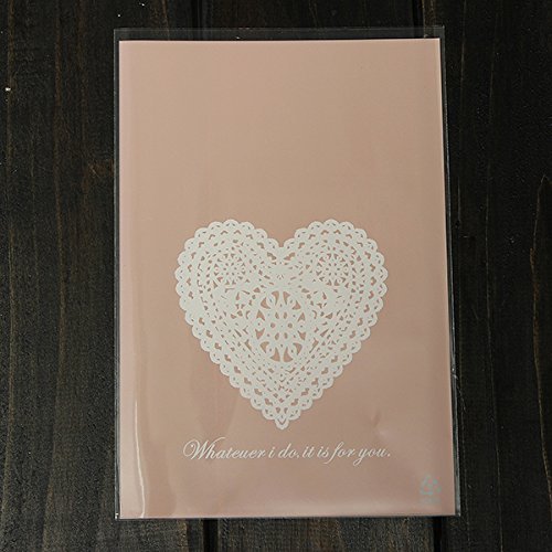 "10pcs Lace Heart Clear Cellophane Cookie Wedding Candy Party Bags" shopping N7