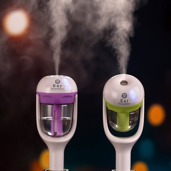Megadream Mini Auto Portable Travel Cool Mist Car Charger Port Ultrasonic Humidifier 180 Rotation Essential Oils... N22