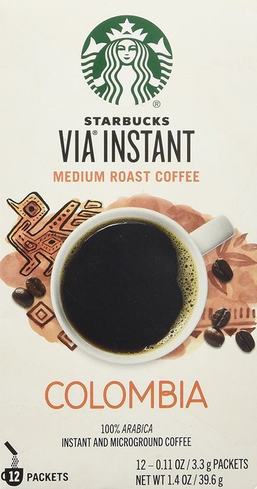 Starbucks VIA&reg; Colombia Coffee, Medium Instant, 1.4 Ounce N6