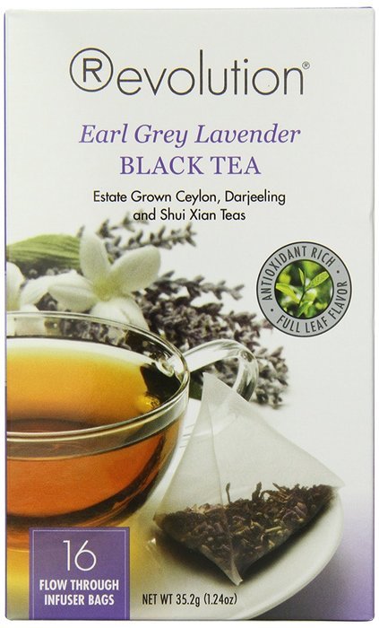 Revolution Tea Black Tea, Earl Grey Lavender, 16 Count (Pack of 6) N2