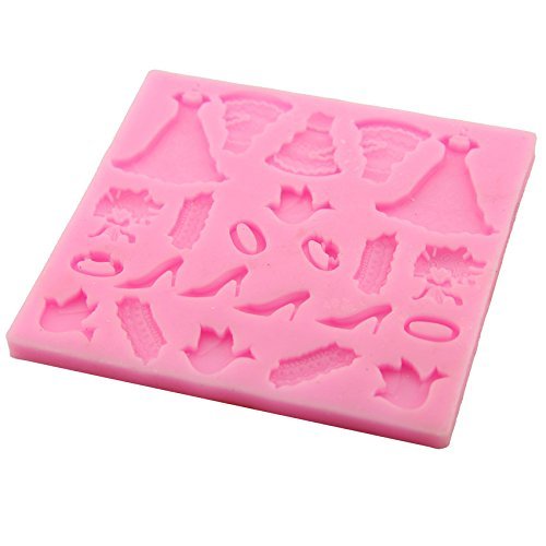 Mr.S Shop 3D Dress High Heels Accessories Silicone Mold Chocolate Fondant Soap Mold DIY Cake Decoration Tools,... N4