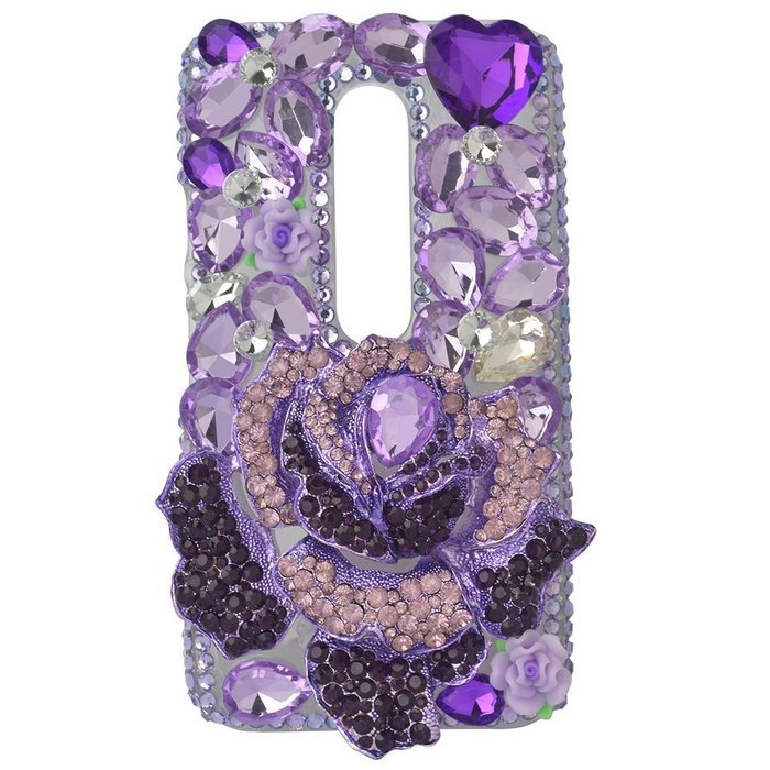Spritech(TM) Bling Clear Phone Case For Motorola Moto G3/Moto G (3rd Gen),3D Handmade Blue Crystal Butterfly Small... N58