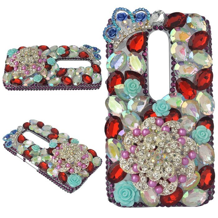 Spritech(TM) Bling Clear Phone Case For Motorola Moto G3/Moto G (3rd Gen),3D Handmade Blue Crystal Butterfly Small... N62