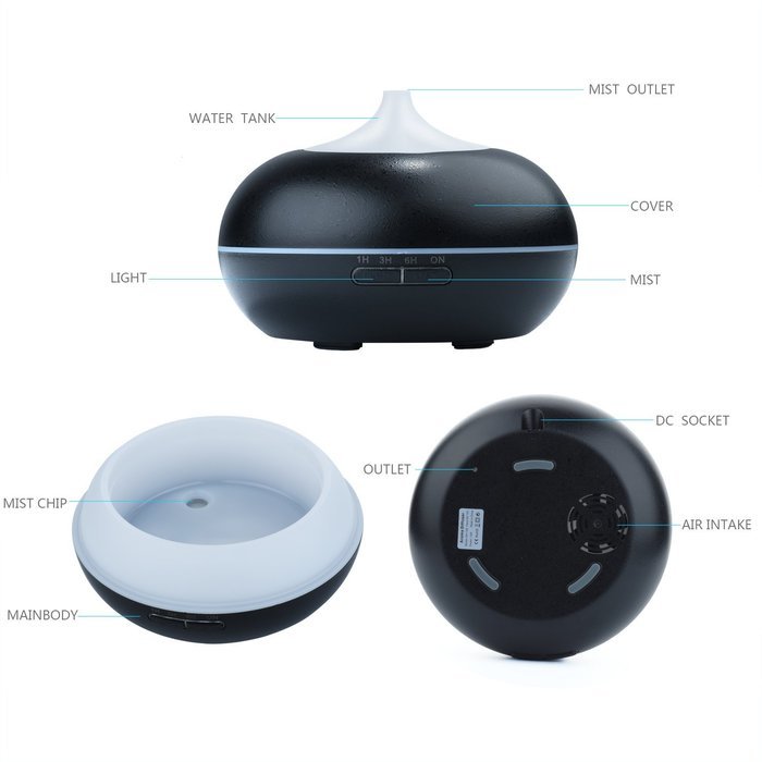 Ultrasonic Essential Oil Diffuser for Aromatherapy, GerTong 300ml Cool Mist Air Humidifier Purifier with 7 Color... N10