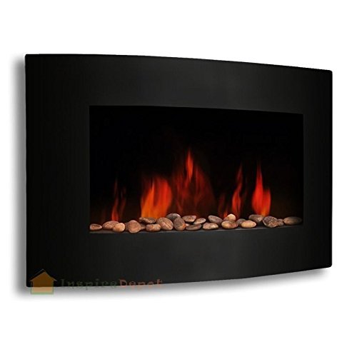 XL Large 35"x22" 1500W Adjustable Heater Electric Wall Mount Fireplace Elegant