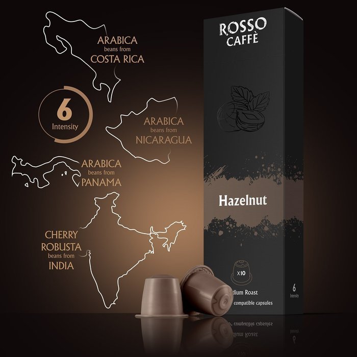 Nespresso Compatible Capsules - Flavors Pack (60 Pods) - Fit to All Nespresso Original Line Machine - By Rosso... N3