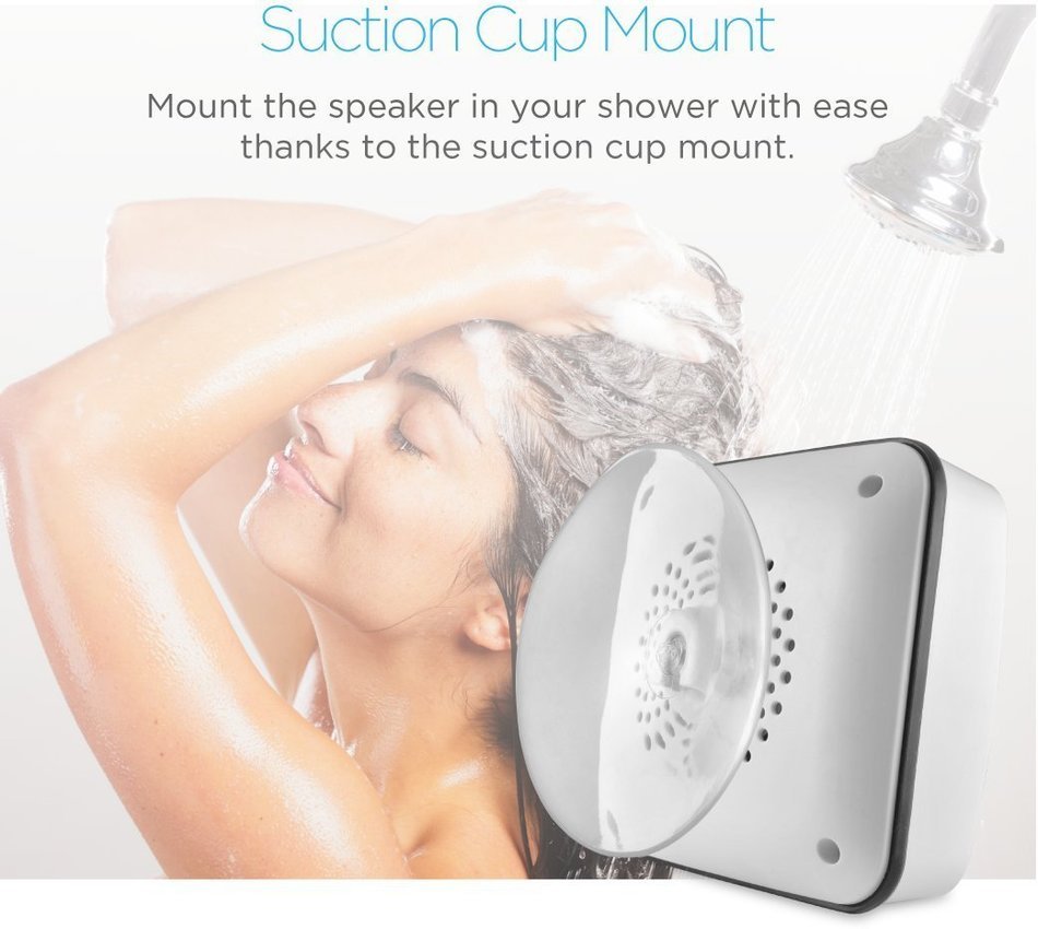 Waterproof Speaker, Ematic Cube RuggedLife Bluetooth Shower Speaker [ Cube ] N4