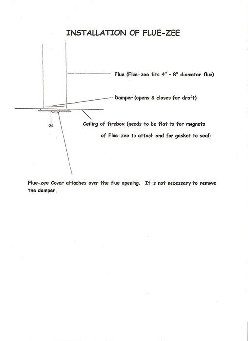 FLUE-ZEE Flue Cover (12" diameter fits flues up to 10" diameter) N5