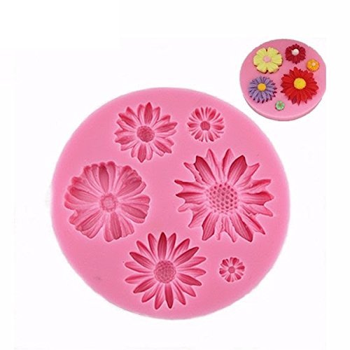 "dipshop Daisy Silicone Fondant Cake Mold Chocolate Polymer Clay Mould" shopping N4