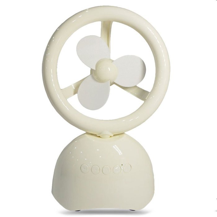Henscoqi Portable Bluetooth Mini Fan Electric Rechargeable Air Circulator Fan(Black) N3