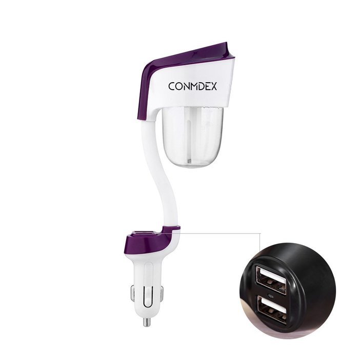 CONMDEX Humidifier Diffuser Steam for Car New Gen with Charger Port 2 in 1 Splitter Aromatherapy Essential Oil... N14