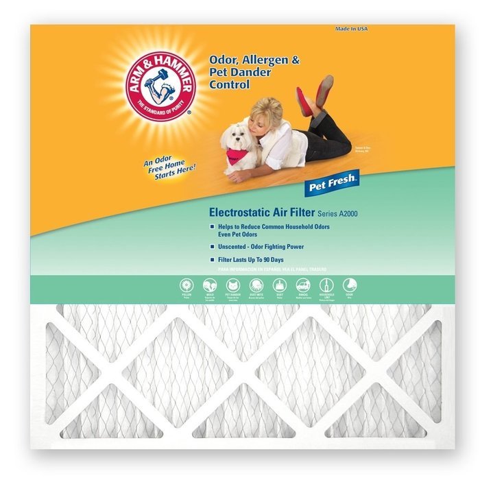 Arm & Hammer AF-AH2025.4 Enhanced Air Filter, 20-Inch by 25-Inch by 1-Inch, 4-Pack N3