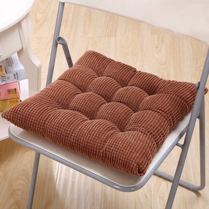 Spritech(TM) Superior Comfort Winter Seat Cushion for Chair Car Seat Plane or Wheelchair Coffee 15.6"*15.6"