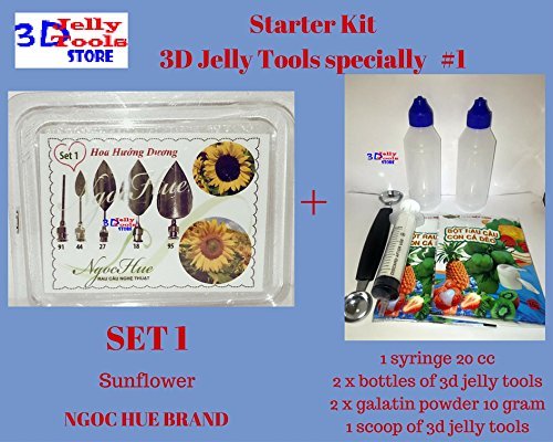 Starter Kit 3D Jelly Tools specially Type 1 - Sunflower - 3D Gelatin Art Tools N2
