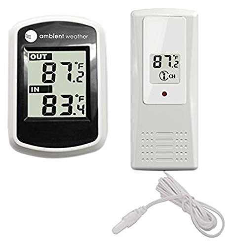 Ambient Weather WS-41 Wireless Thermometer with Indoor Temperature and ...