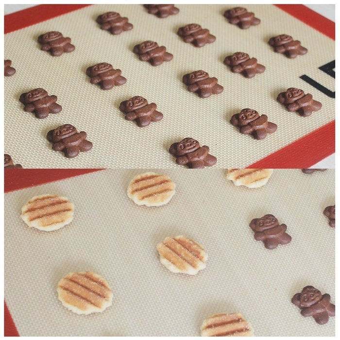 LP Placemats Silicone Baking Mat Set , Non Stick Silicon Liner for Bake Pans & Rolling Pastry，Cookie，Bun，Bread... N4
