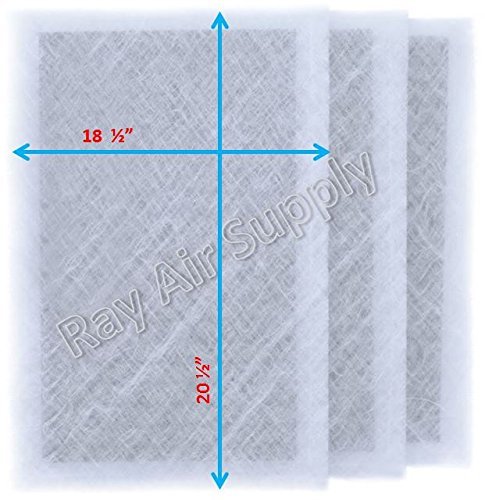 Dynamic Air Cleaner Replacement Filter Pads 20 x 32 Refills (3 Pack) White