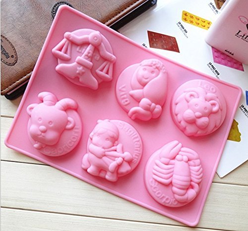 More RM Baking mould bakeware 12 constellation model of silicone cake mould soap jelly pudding Chocolate Mold N3