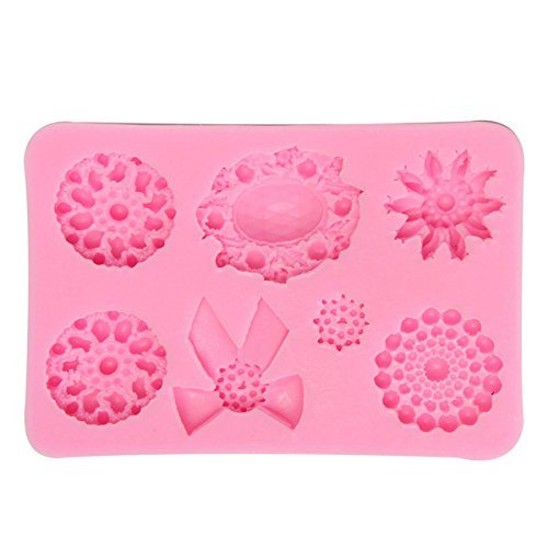 "Flowers Bows Shape Silicone Mold Cake Decoration Fondant Cake 3D Food Grade Mould" shopping N4