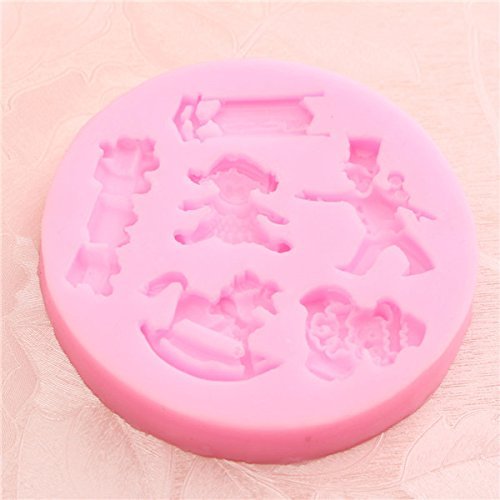 "Lovely Silicone Puppet Soilder Fondant Mold Mould 3D Cake Mold Cake Decoration" shopping N3