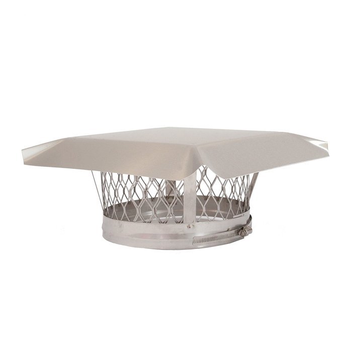 HY-C LC11 Round Stainless Steel Clamp on Single Flue Liner Chimney Cap, 11"
