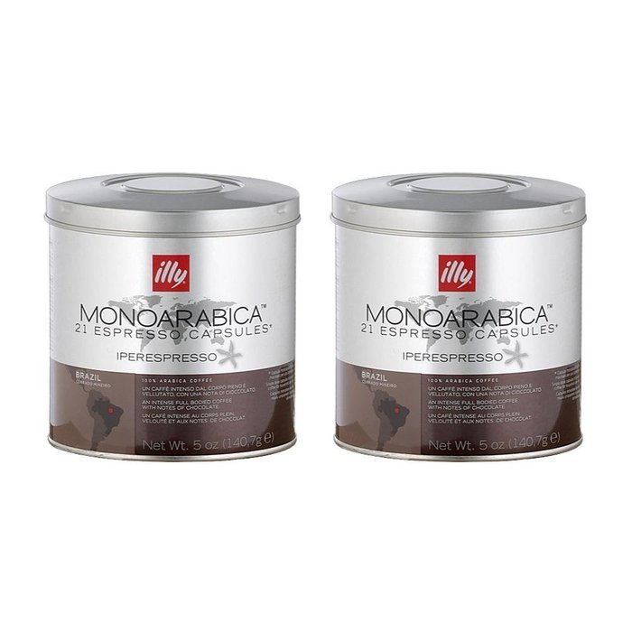 Illy iperEspresso MonoArabica Brazil Capsules full-bodied Coffee, 21-Count Capsules N3