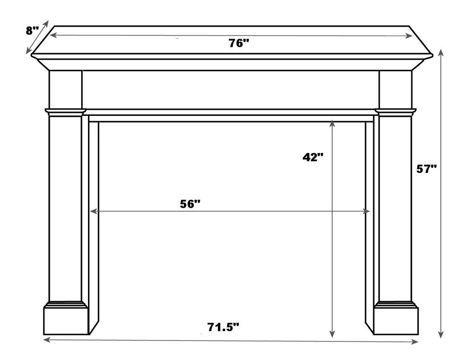 Pearl Mantels 120-48 Windsor 48-Inch Fireplace Mantel Surround, Unfinished N8