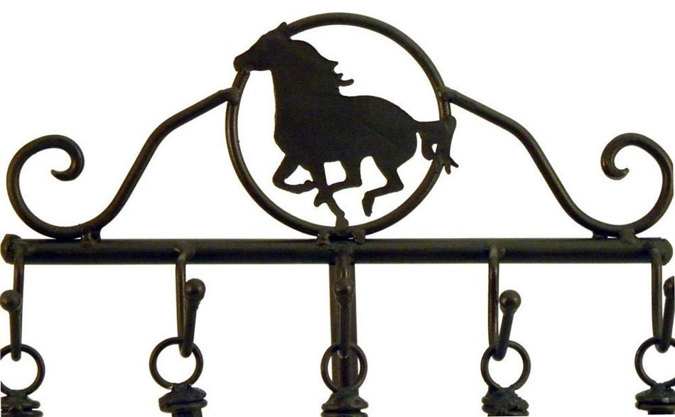 4 - Pc. DeLeon Collections Horse Design Metal Fireplace Tool Kit N3
