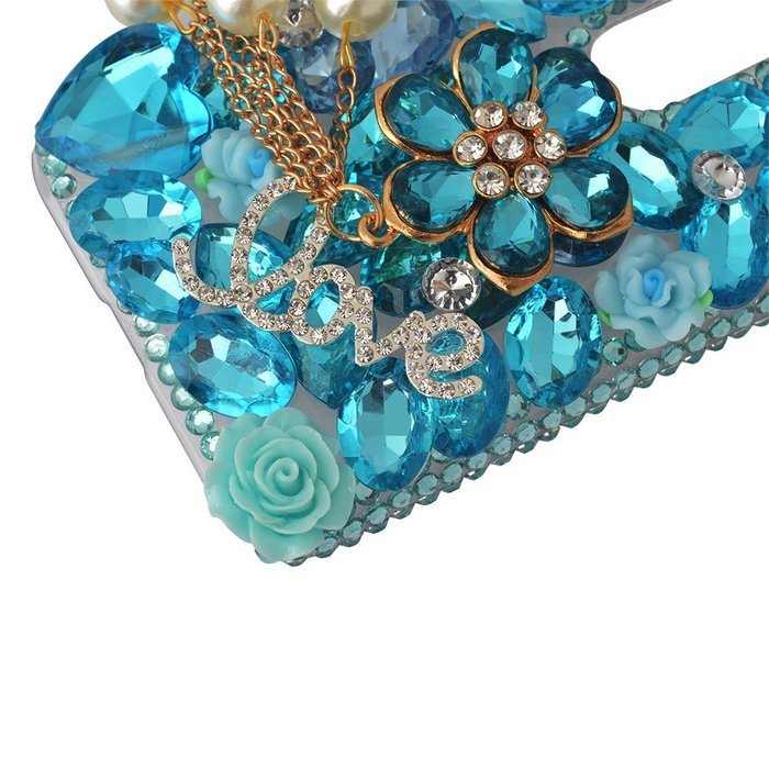 Spritech(TM) Bling Clear Phone Case For Motorola Moto G3/Moto G (3rd Gen),3D Handmade Blue Crystal Butterfly Small... N126