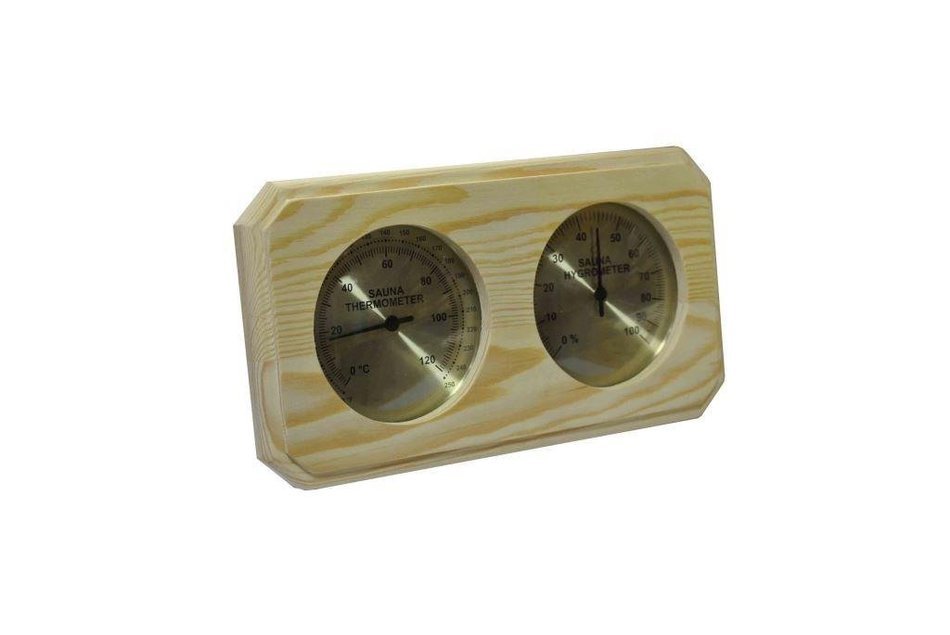 Pine Sauna Thermometer And Hygrometer