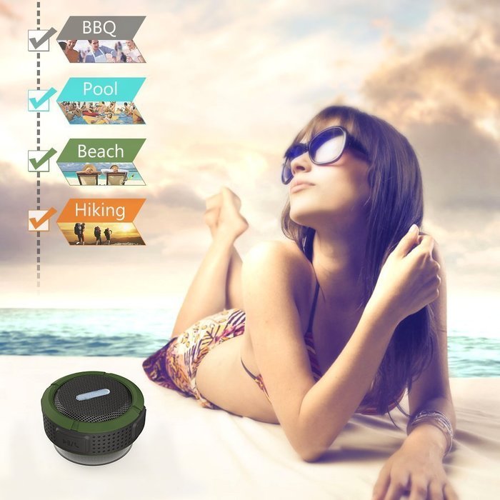 Bluetooth Speaker, BeiLan Wireless Portable Bluetooth 3.0 Waterproof Outdoor Shower Speaker with 5W Speaker Suction... N3