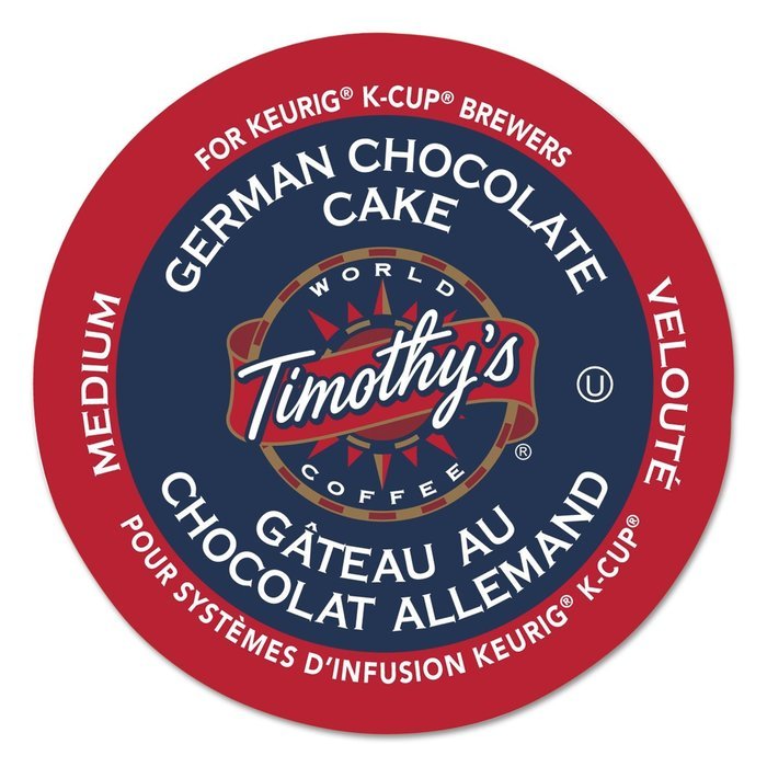 Timothy's World Coffee German Chocolate Cake K-cup for Keurig Brewers, 96 Count