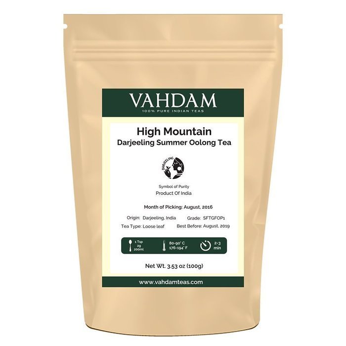 High Mountain Oolong Tea Leaves from the Himalayas, 100% Natural, Hand-plucked in High Elevation Plantations in... N37