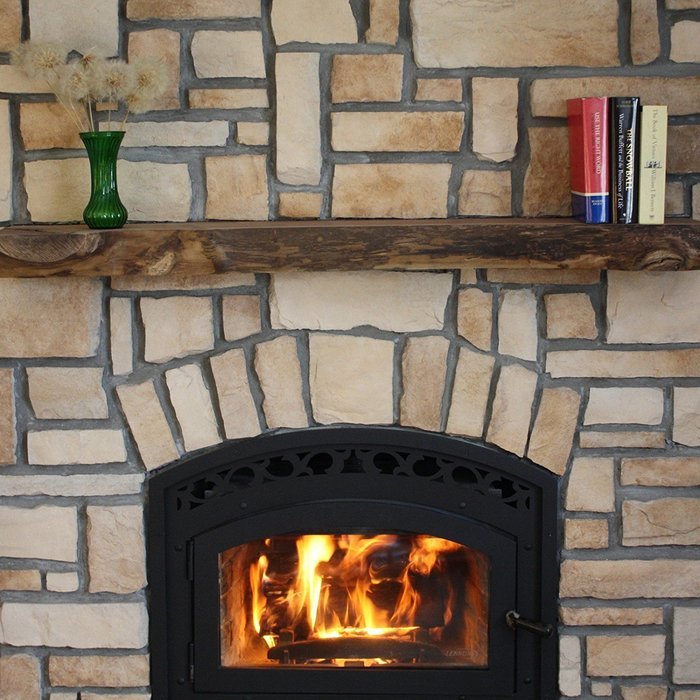 All Natural Walnut Large and Rustic Fireplace Mantel