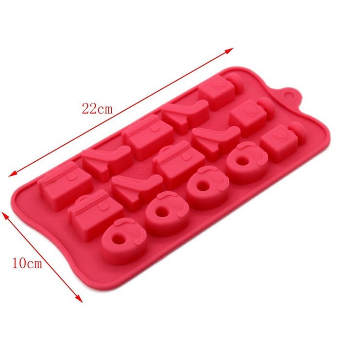 DUFUSTORE Chocolate Cake Candy Baking Silicone Bakeware Mould High Heel Pattern Random Color N5